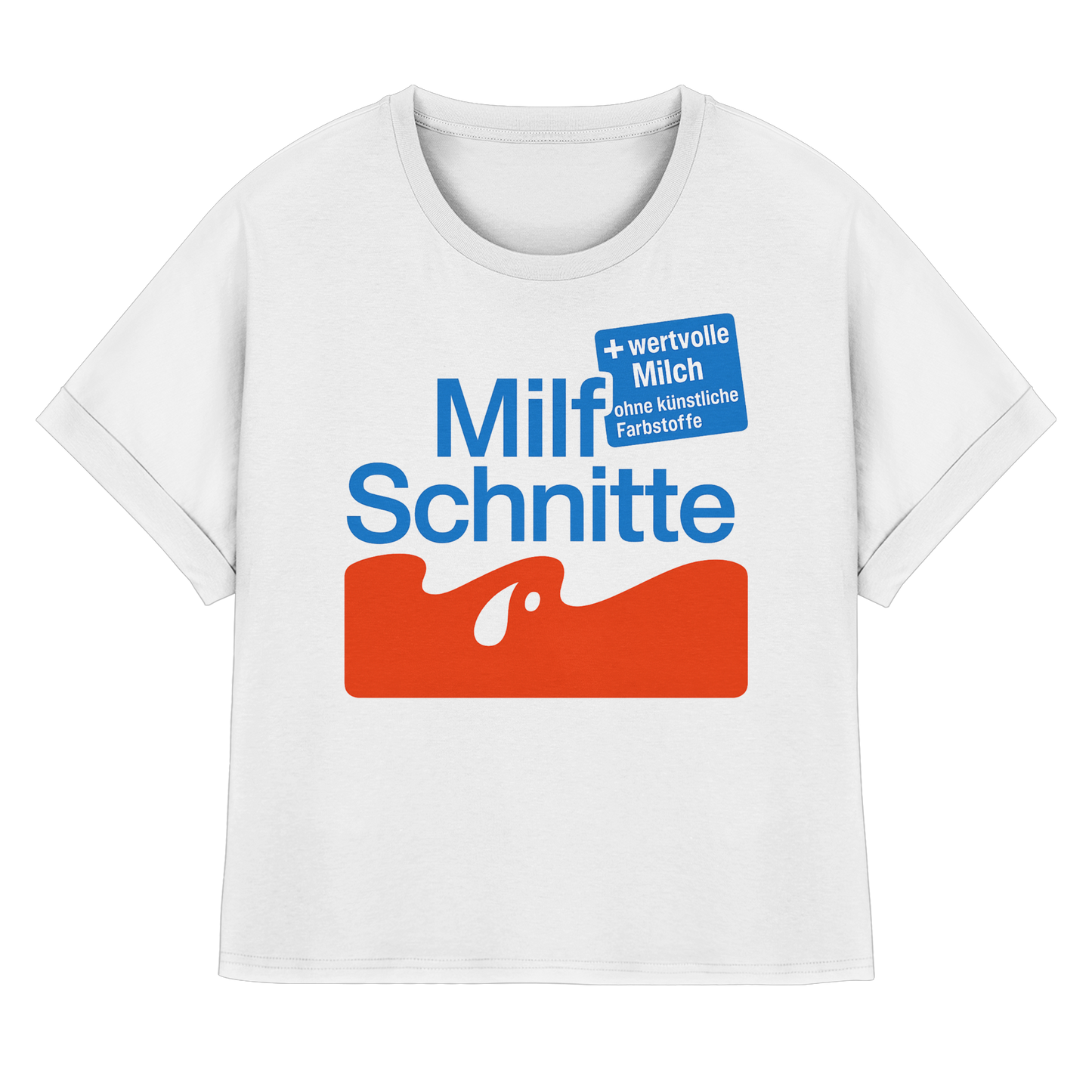 Milf Schnitte - Womens Organic Rolled Sleeves T-Shirt