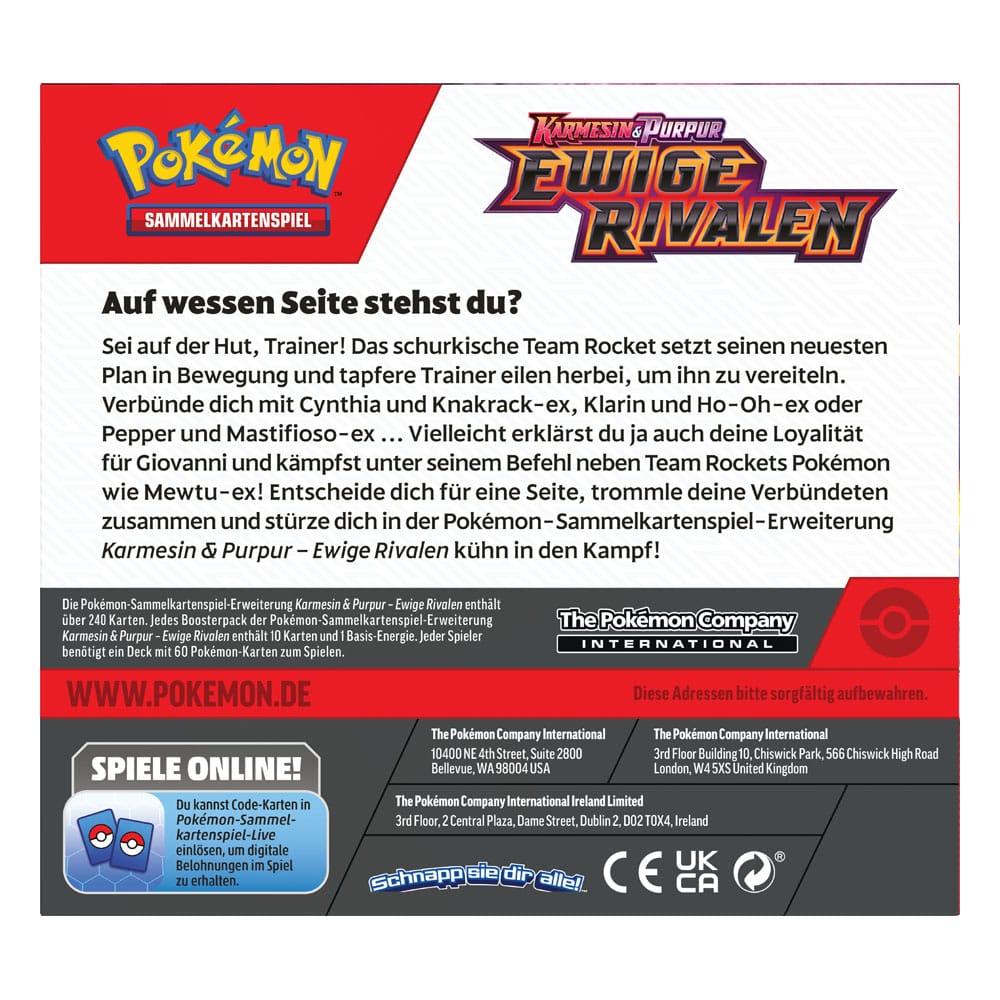 Pokémon TCG: Karmesin Purpur – Ewige Rivalen Display (36 Boosterpacks, Deutsch)