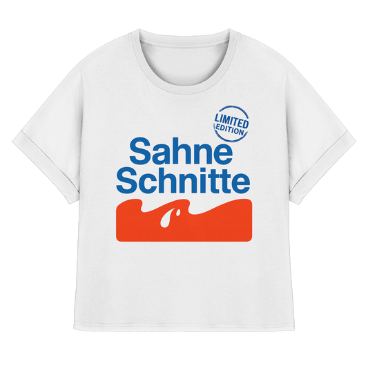 Sahneschnitte - Womens Organic Rolled Sleeves T-Shirt